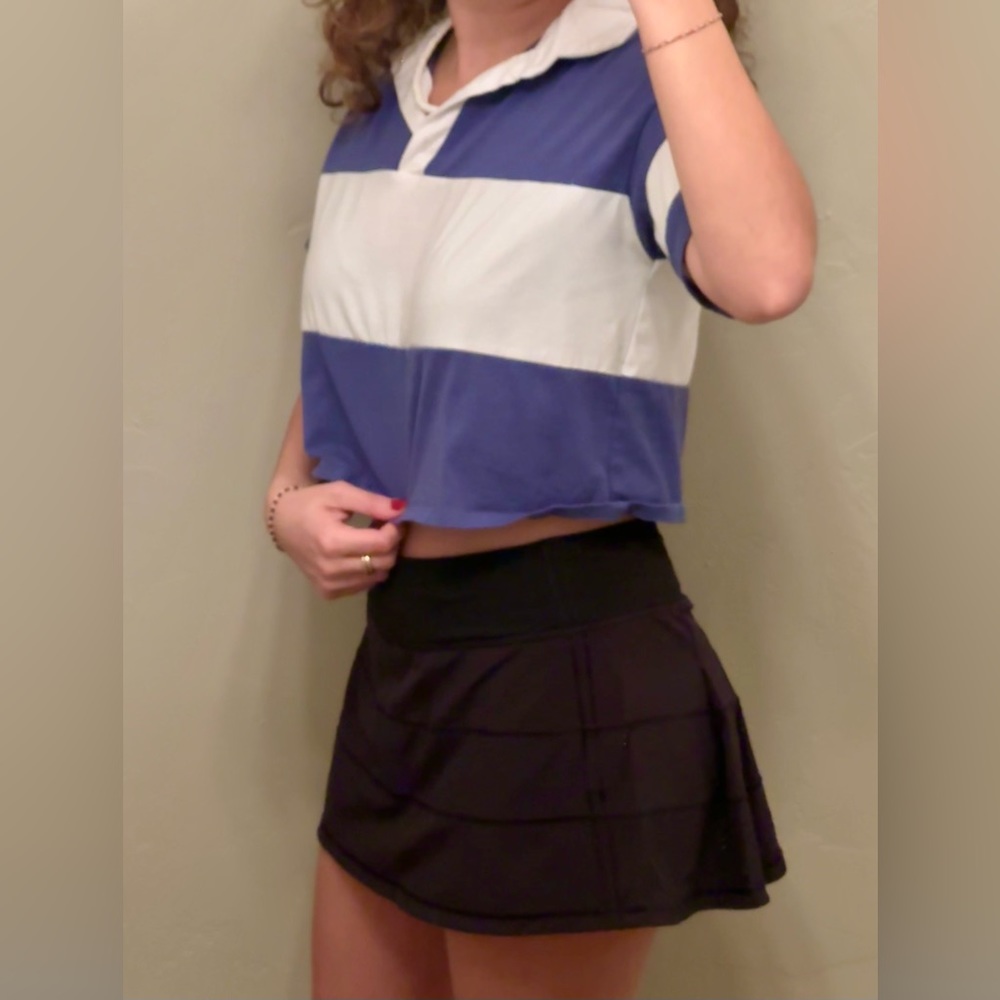Cute cropped academia-core collared shirt